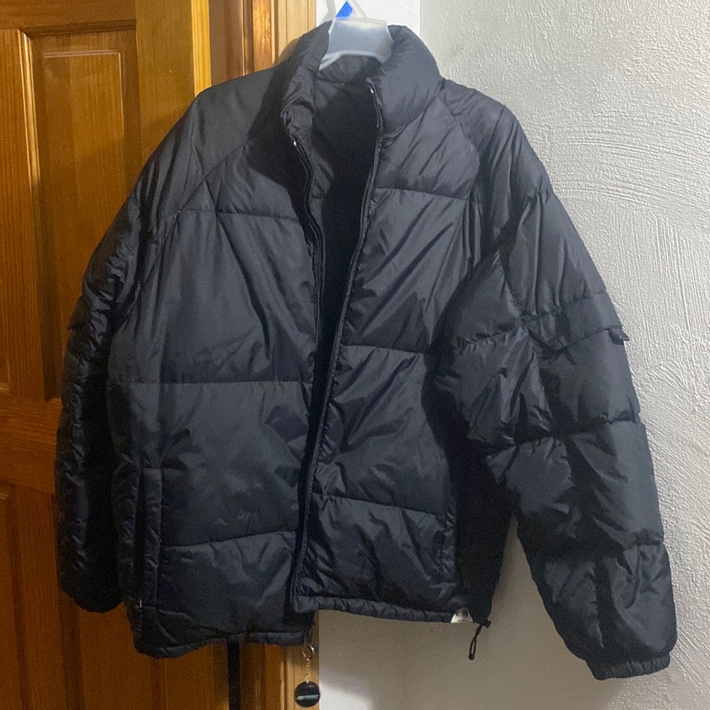 Reversible Puffer Jacket Thickdown Zip Pockets Xxl - image 1